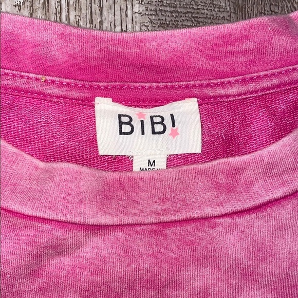 Bibi Pink Sweater with Pink Patterned Sleeves - Picture 3 of 8